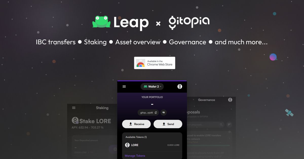 News1Lead's tweet image. 🐸 @Leap_Cosmos&apos;s browser extension has integrated support for @GitopiaDAO Mainnet.
 
👨‍💻 #Gitopia is an advanced Code Collaboration Platform, leveraging a decentralized network and interactive token economy to revolutionize the open-source software development process.

🔽 VISIT…