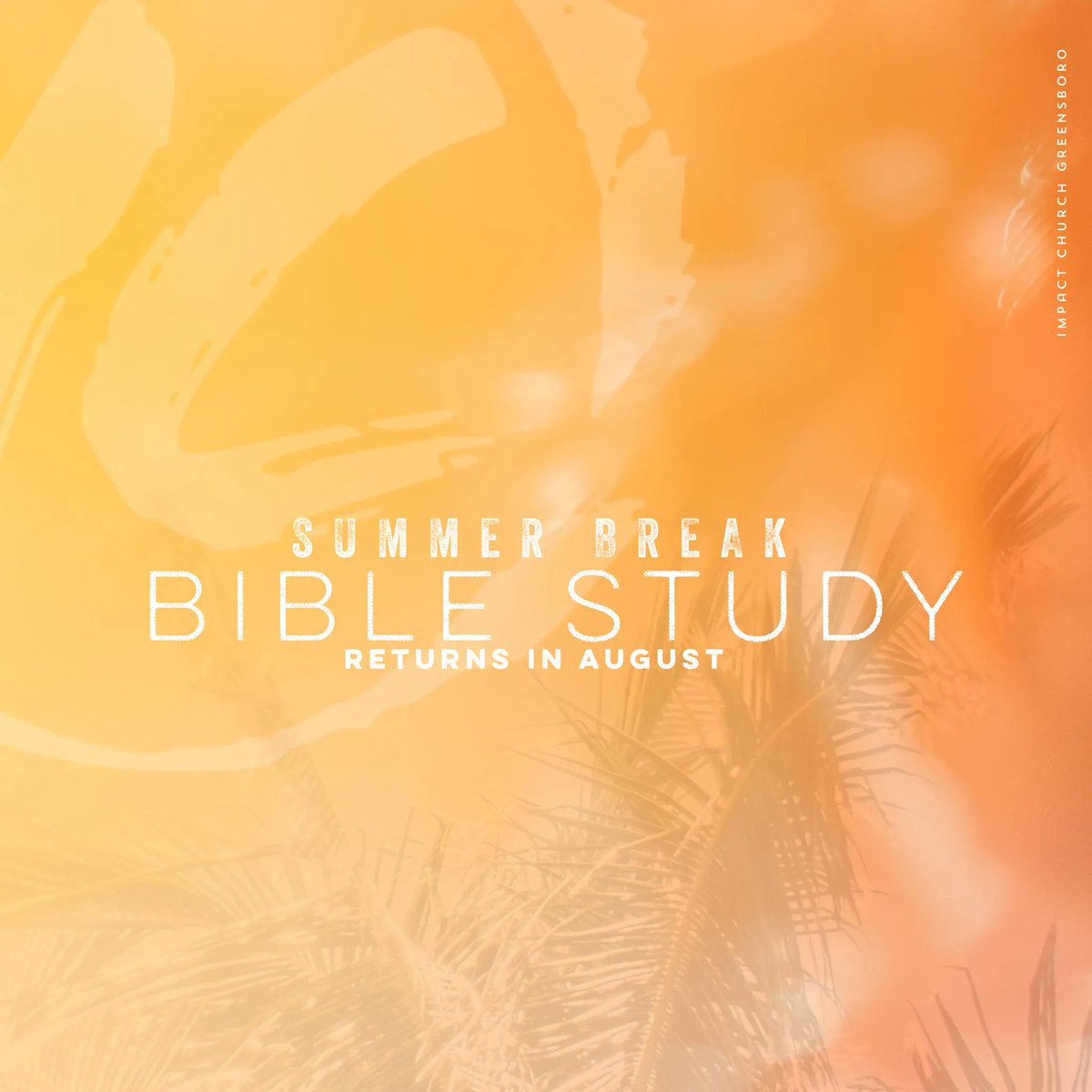 HAPPY Wednesday family! Just a friendly reminder that there will be no Bible study on tonight. We are taking a break through the summer and will resume in August. Have a wonderful Wednesday!