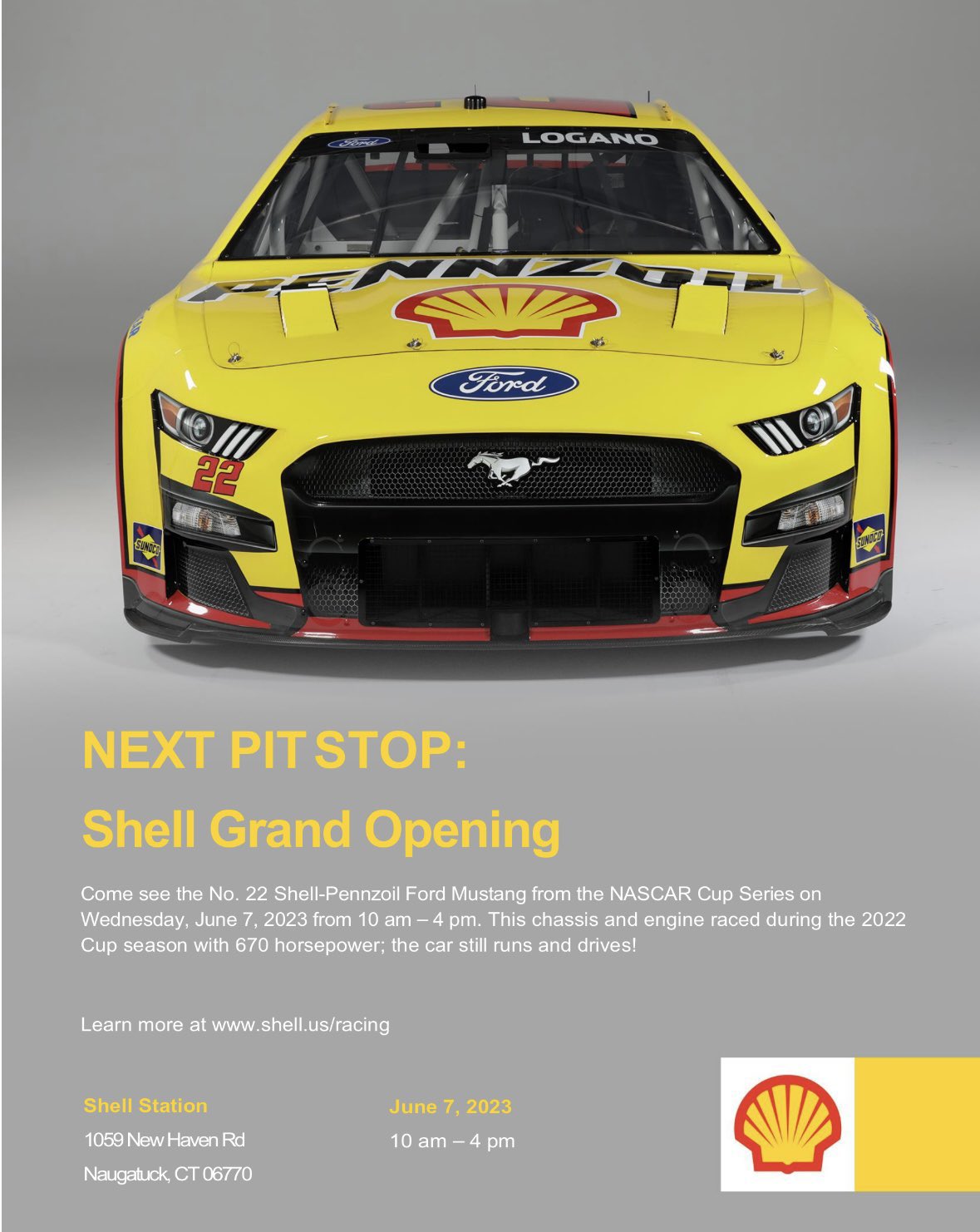 NASCAR Show Cars on Twitter "See the 22 Shell Pennzoil Showcar today