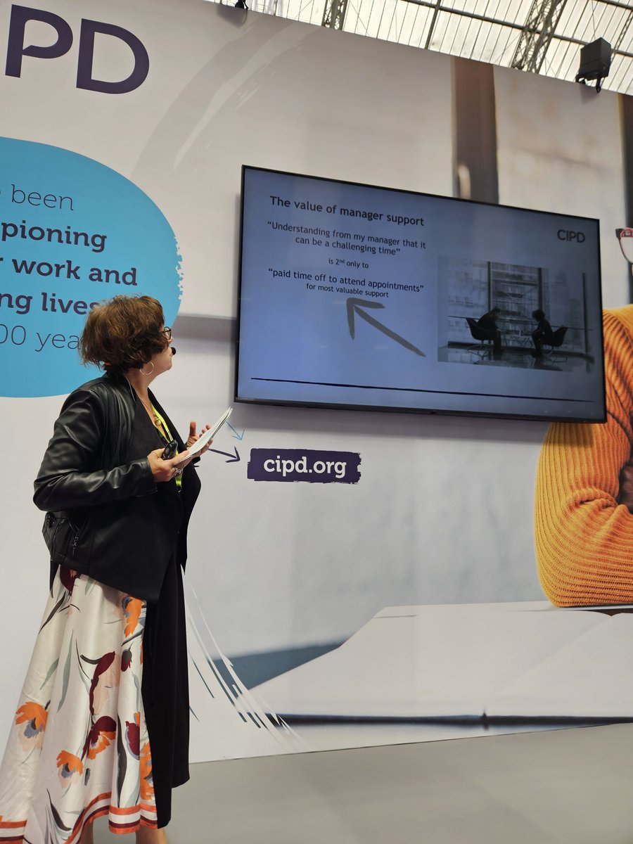 Great as always to hear @RSuff discuss our findings on what support employees experiencing fertility challenges find valuable: a consistent theme is the support from line managers