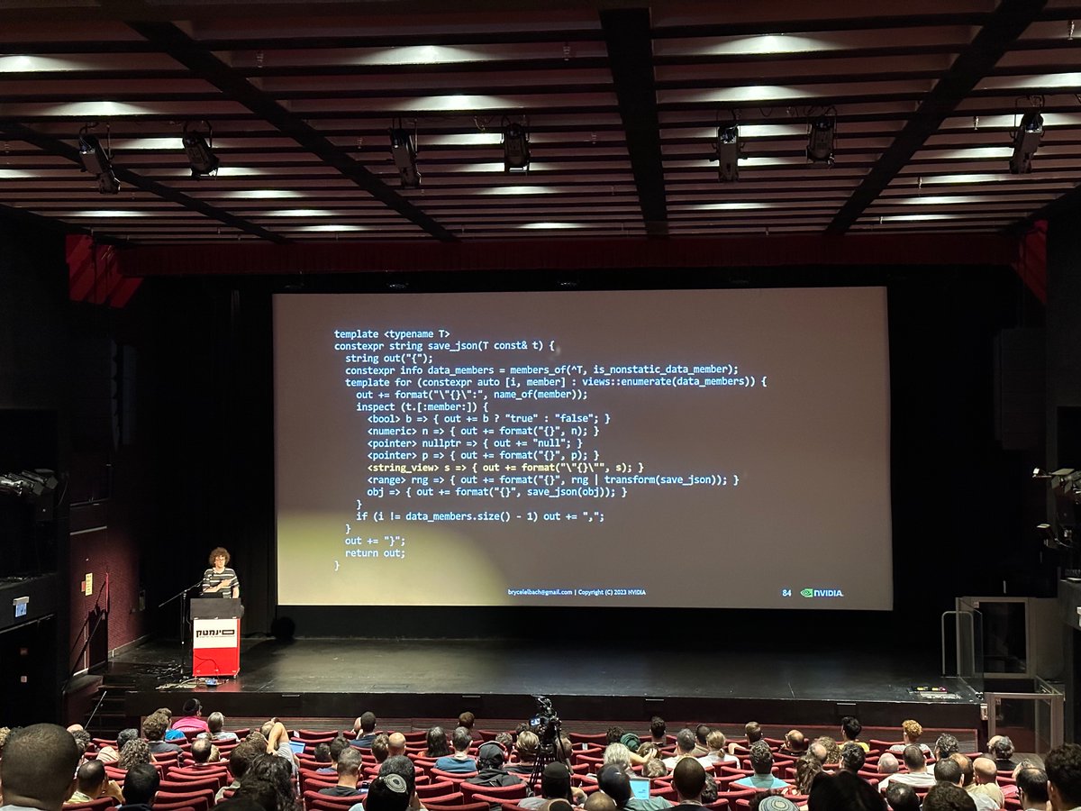 anastasiak2512's tweet image. Ok, after @blelbach talk at #CoreCpp2023, I'm sure C++ reflection will be fun! Just look at this slice operator. Especially when combined with the patter matching. #cpp #cplusplus