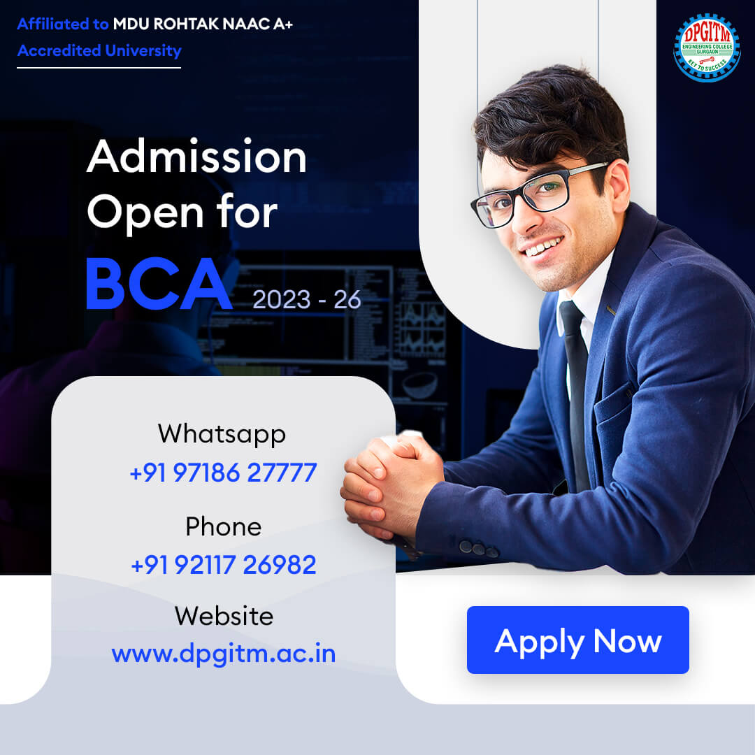 endless opportunities in the fast-growing #techindustry. Apply now to secure your spot: dpgitm.ac.in

#admissions2023 #collegeadmissions #admissionopen #MDURohtak #bcaadmission #technology #innovation