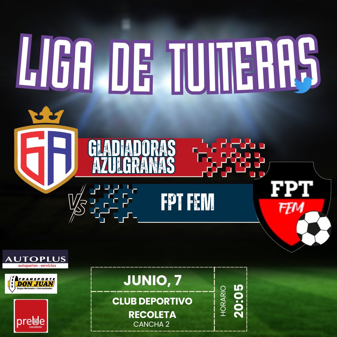 Hoy juegan las GA en un nuevo desafío en la <a href="/ligadetuiteros/">Más Liga</a> 💪🏻 !!  VQV🌪️

🆚️ <a href="/FPTFem/">Fútbol Para Todas</a> 
🕗 20:05 hs
🏟️ Cancha 2

#MiercolesDeLiga 🍖❤️💙🍻
