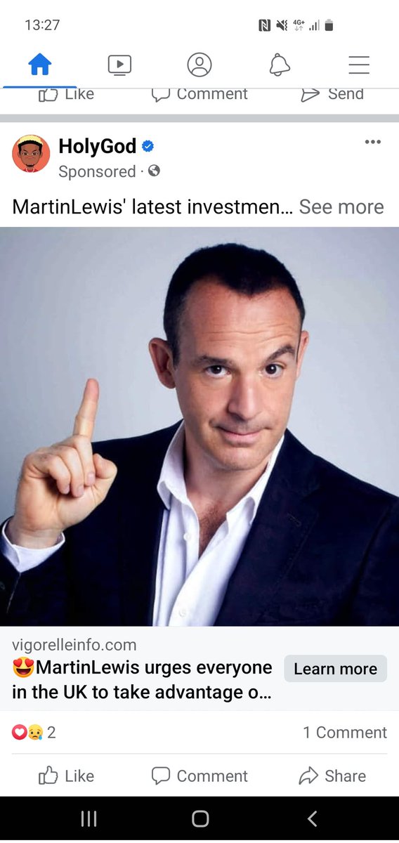 My_Tweets_R_Bad's tweet photo. @MartinSLewis saw this and reported it as a scam ad without even reading it, could have been a genuine article but you've made me paranoid 🤣 https://t.co/Vy8GvLKmvJ