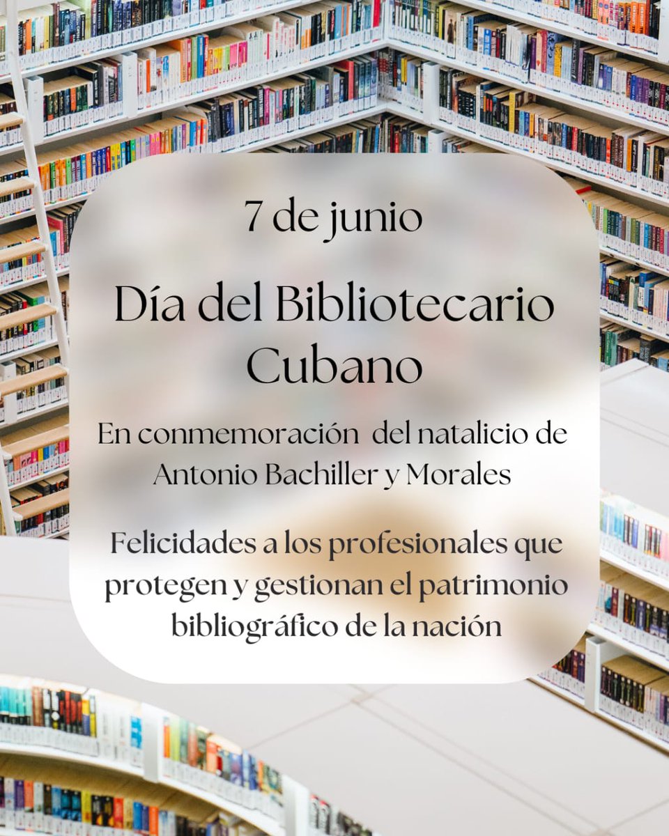 Felicidades para todos los profesionales que protegen, gestionan y nos acercan el patrimonio bibliográfico de la nación.
#PatrimonioDocumental
#MemoriaHistorica
#Cubarchivos2023
