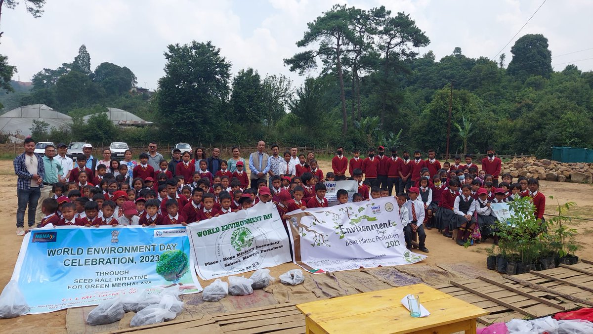 mbda_meghalaya's tweet photo. Communities across districts joined forces to celebrate #WorldEnvironmentDay, embracing sustainability, tree planting, and awareness for a healthier planet. Schools successfully concluded the 8-month Seed Ball initiative, distributing an impressive 3.5 million seed balls! https://t.co/uQwLbsQ92B