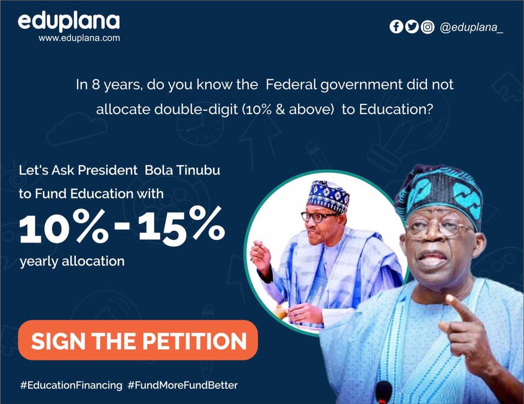 As Education Minister, Mallam Adamu Adamu said 'I knew nothing about education sector when I was appointed Minister'. 

Active Citizens, If we want meaningful CHANGE in Education; we can demand the CHANGE. #FundMoreFundBetter 

sign the Petition here: 
chng.it/WVKMn7d9Hv