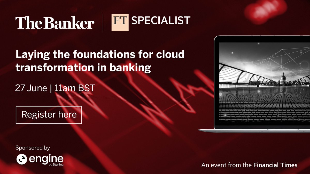 TheBanker's tweet image. Join our webinar to gain a competitive edge in learning how your institution can leverage technological solutions for success. Listen to speakers including Victoria Newton, Chief Product Officer at Engine by Starling. #CloudFoundations

Register here: rb.gy/dte1c