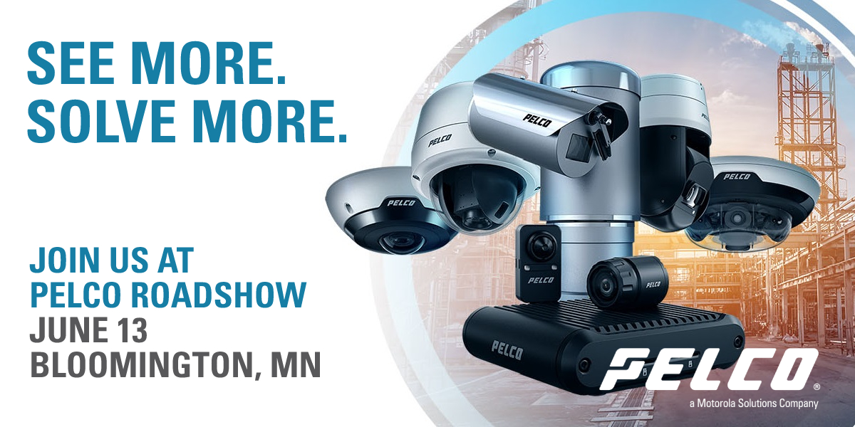 pelcovideo's tweet photo. 📅 June 13: Reminder! Register to attend the #Pelco Roadshow in Bloomington, MN, where you’ll get to see demos of our #VideoSecurity tech, including:
💪 ExSite Enh. Explosion Proof Series
🔢 Pelco #Calipsa #analytics software
💻 #VideoXpert #VMS
Sign up: https://t.co/S1i9UvoGuN https://t.co/mfrbs2w2ar