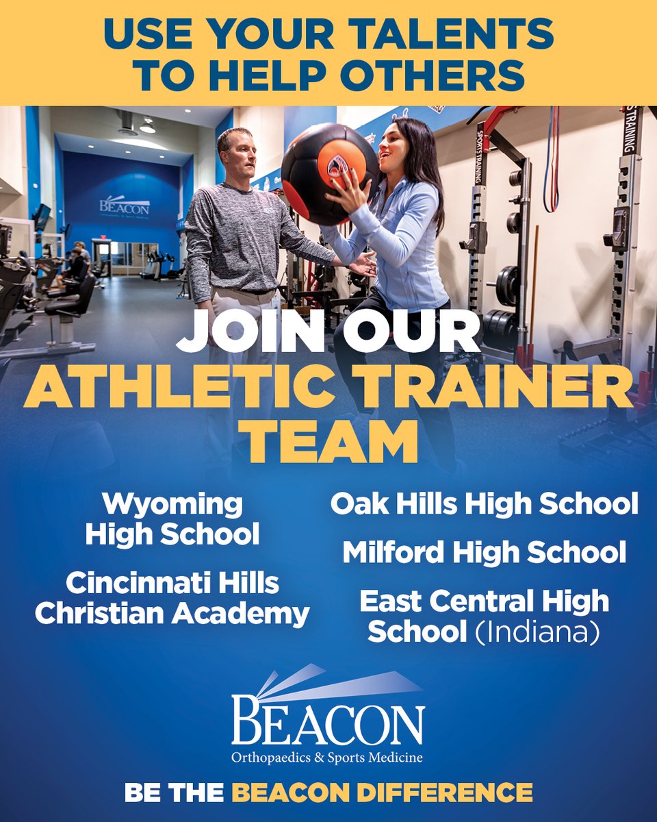 We're hiring Athletic Trainers! Apply here today: hubs.ly/Q01S4x740