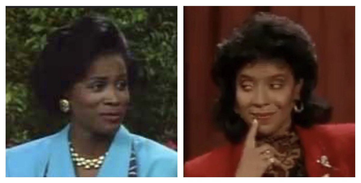 karmicwaverider's tweet image. Imagine how great a sitcom with Claire Huxtable and Aunt Viv together would be.