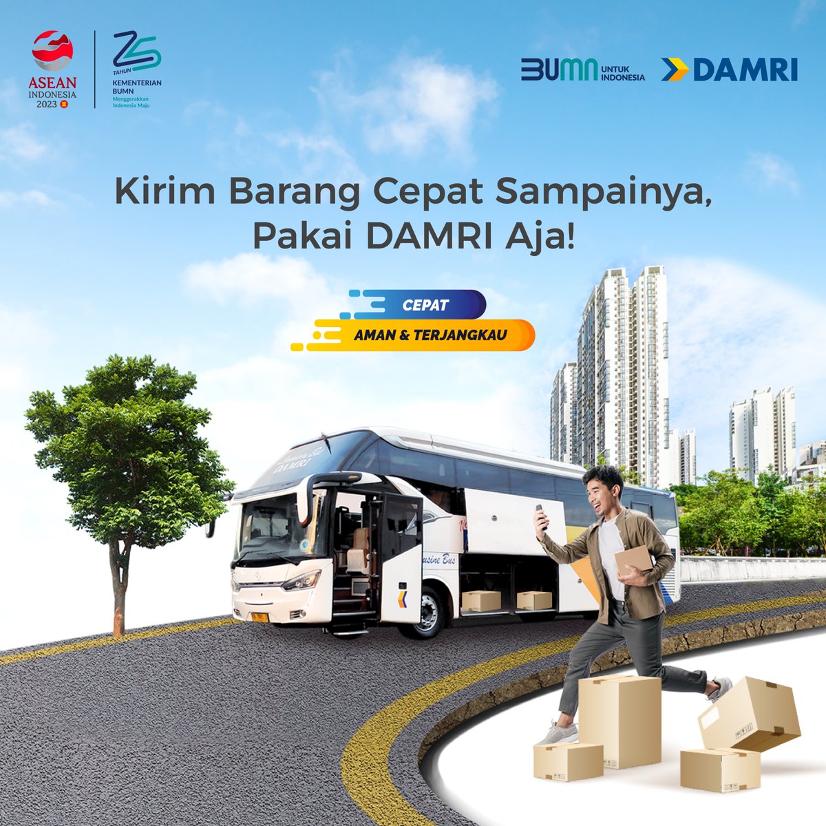 DamriIndonesia's tweet photo. Bus bisa kirim barang? ๐ฑ
Bisa dong Sob! DAMRI menyediakan jasa pengiriman barang partai kecil hingga besar lho! Cepat, aman, & terjangkau. Cukup datang ke titik keberangkatan DAMRI untuk proses pengiriman barang kamu.
DAMRI, #AngkutTanpaNyangkut!
#Paket #kirimpaket #paketbus https://t.co/5rPBLsBmzq