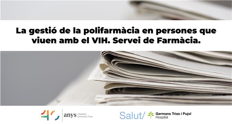 hgermanstrias's tweet photo. @PLOSONE 🗞️ #40anysGermansTrias en publicacions científiques #40anys40papers

🔬Servei de Farmàcia

Gener de 2023 a PubMed @NCBI

"La gestió de la polifarmàcia en persones que viuen amb el VIH"

ℹ️ https://t.co/OuK2wV52ij https://t.co/33FRxd58vs
