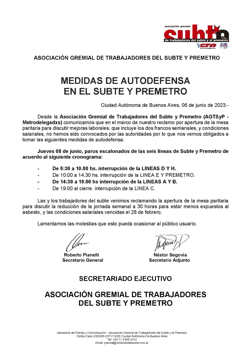 lauyateloavise's tweet image. Mañana: nuevo #paro rotativo en los #subtes de #metrodelegados @prensadelsubte #YaTeLoAvisé