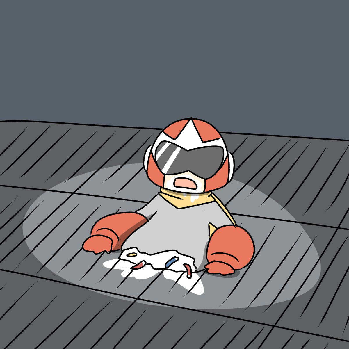 「ロックマン&フォルテでやられた時のブルース」|Mr.Aのイラスト