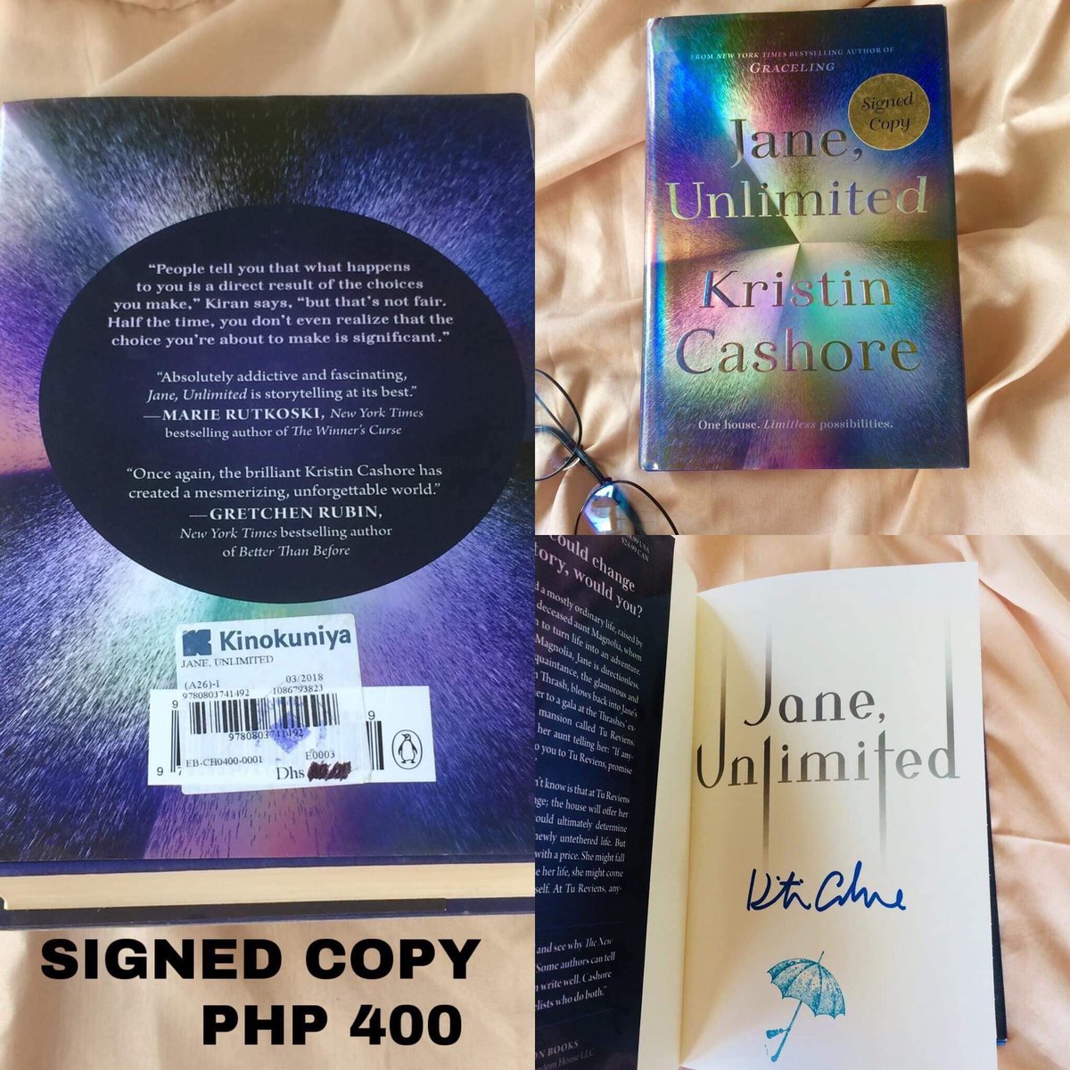 shwcart's tweet photo. also selling these 

💌 Jane, Unlimited by Kristin Cashore

— ₱400 
— dop: 1 week
— front page is signed by the author
— dm if interested! 

t. wts lfb want to sell ph novel book booktok preloved books for sale https://t.co/XMkdCsN3Ms