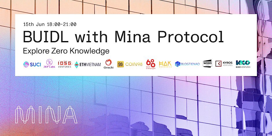 eth_vietnam's tweet photo. 🔥 BUIDL with Mina Protocol - Ho Chi Minh city on June 15th 🔥

✨ Hello Vietnam - join @MinaProtocol to learn about its latest updates and network with other zero knowledge enthusiasts!

(Details 👇🏻🧵) https://t.co/bB9QaX3Cl9
