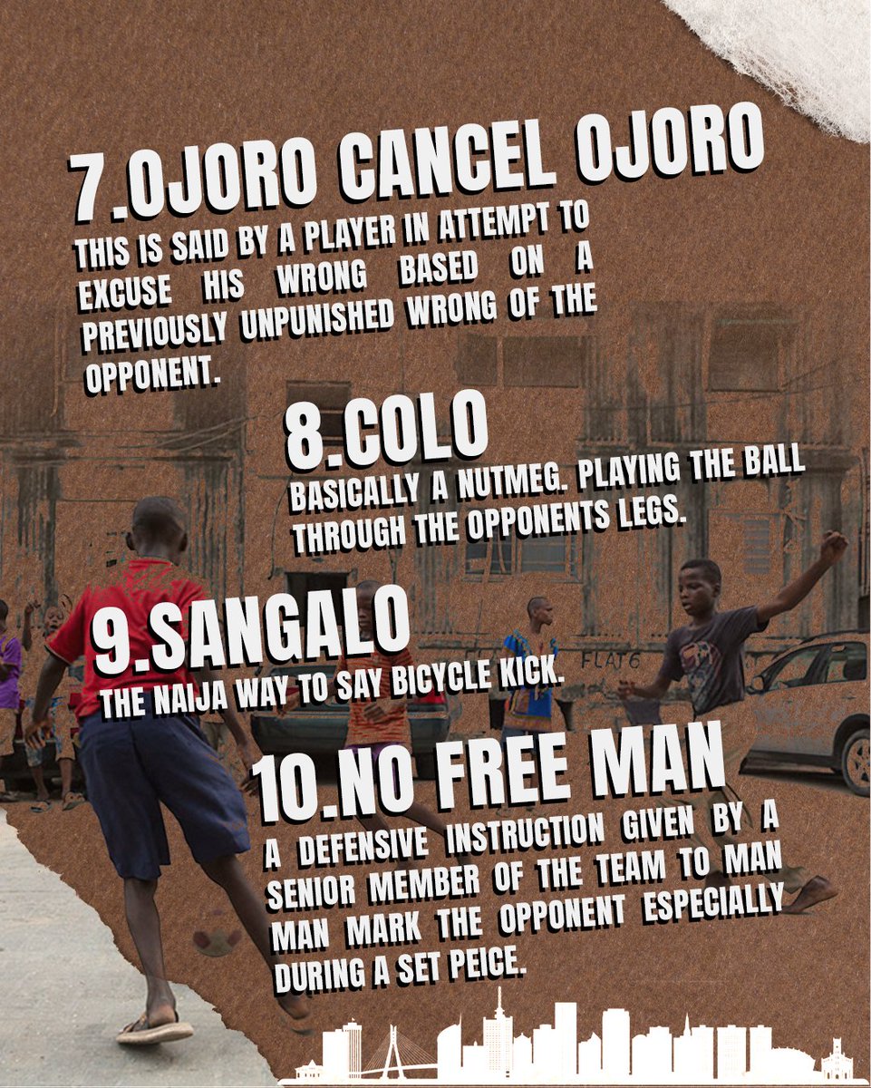 In Nigerian street football, we speak an entirely different language. Get familiar with some of the slangs you'd hear when you play ball with senior men🔥

#Football #streetfootball #africa #explore