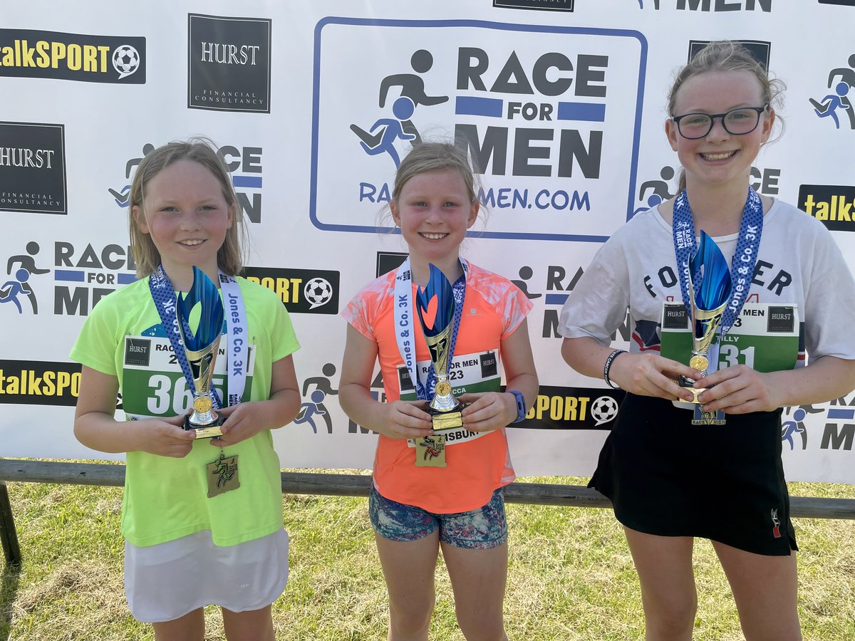 Immensely proud of Becca, Tilly and Alice, who were the first three females to cross the finish line in the 3k Race for Men last weekend - a Chafyn podium! Well done girls!!!