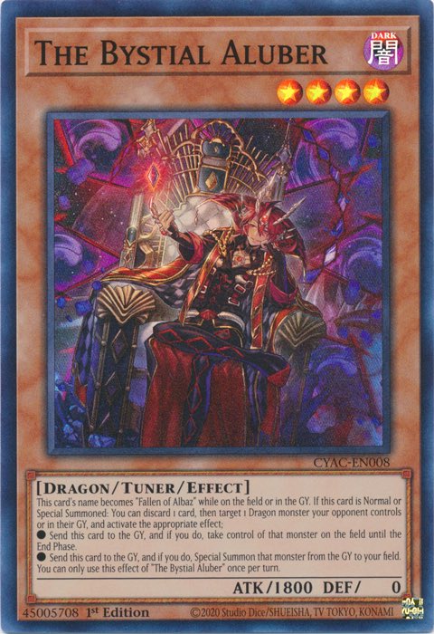 1607. The Bystial Aluber First released in Japanese and in English in 2023 What does everyone think of the ‘Fallen of Albaz’ archetype? #YuGiOh