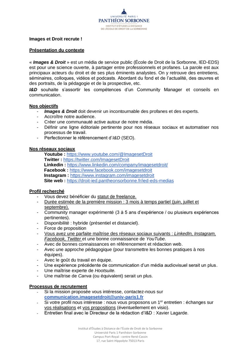 Images & Droit (I&D) tweet media