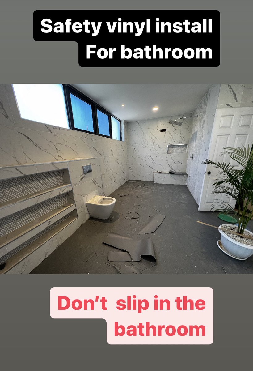 Weee that tiny area called a bathroom need a special floor called Safety vinyl .

Don’t slip insist on safety vinyl 

Safety Vinyl flooring none slip R12 recommended for wetrooms like bathrooms and kitchens 
Sh 2900/- per sq m 
Check designs here floordecorkenya.com/blog/2020/07/1…