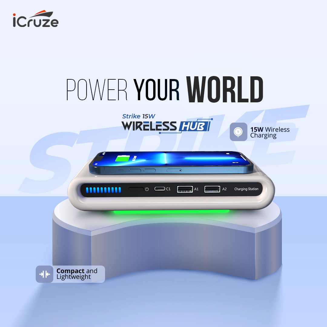 Say goodbye to tangled cords and hello to effortless charging with the iCruze 4 in 1 Wireless Hub!

#iCruze #chargingstation #wireless #wirelesscharger #WirelessHub #ChargingSimplified #PortableDesign #OrganizedSpaces #WirelessCharging #TechInnovation #SmartGadgets #Powerbank