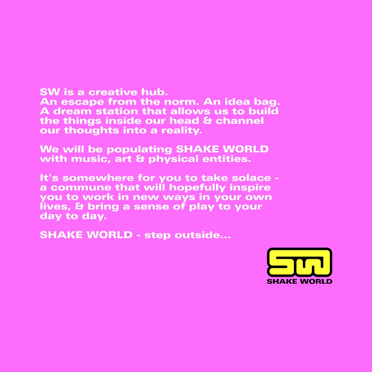 We have some exciting news - we have rebranded from SHAKE and going forward will be known as SHAKE WORLD.

Come &amp; join us on this new adventure. Our story is only just beginning.

SHAKE WORLD - step outside… 🚶🏽‍♂️🌎🍃