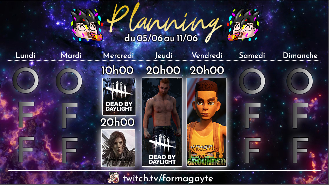 FormaGayte's tweet image. On était là ce matin mais on revient ce soir !

#live #stream #planning #clubformagayte #formagayte 

twitch.tv/formagayte