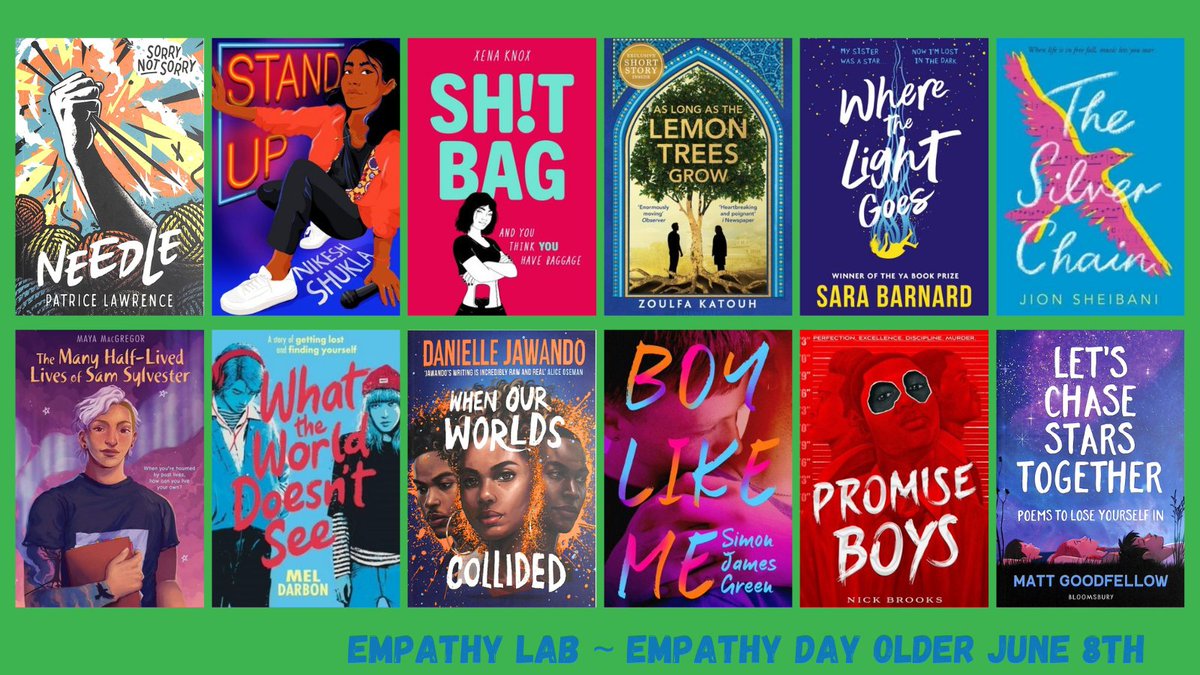 📚♥️#BooklistsinJune - 6. @EmpathyLabUK's Empathy Day Older - June 8th ~ 12 titles for KS4/YA that invite readers to widen their perceptions through the voices in the pages. (creator credits 👇) ♥️📚#InclusiveBooks #DiverseBooks #ReadForEmpathy