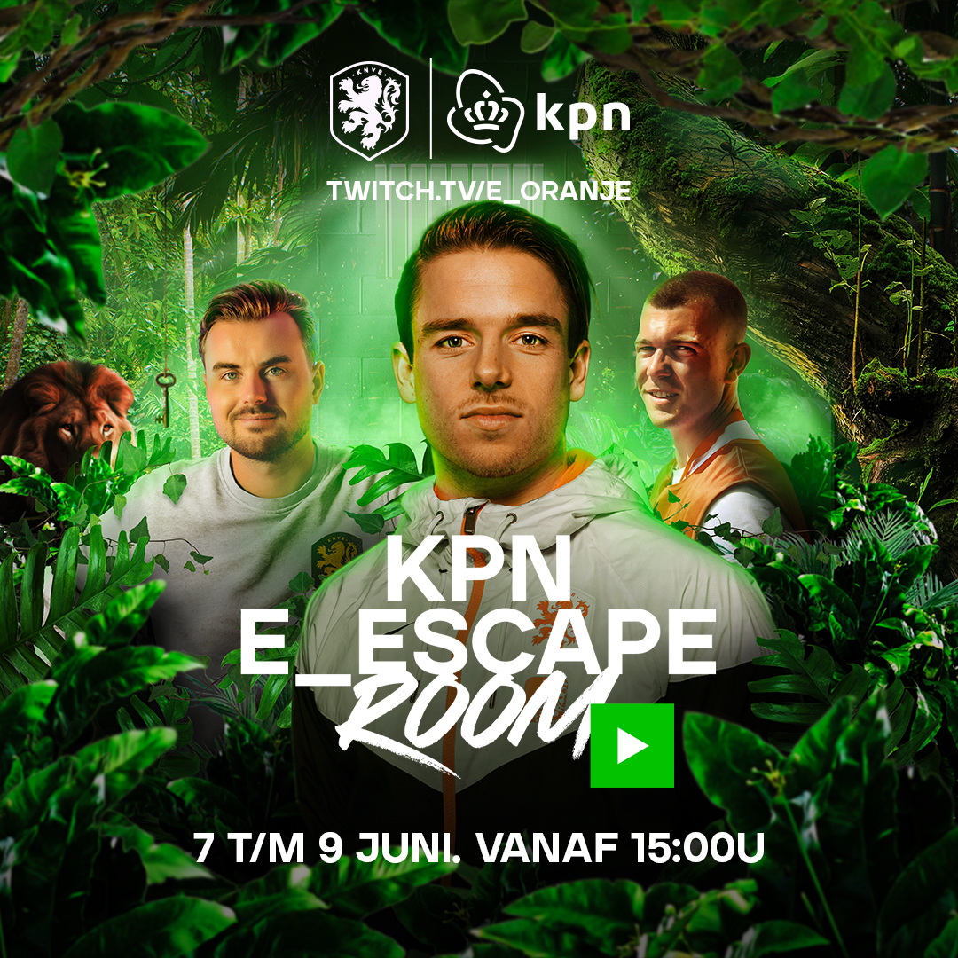 KNVB's tweet photo. ๐ ๐๐ฃ๐ก ๐_๐๐ฆ๐๐๐ฃ๐ ๐ฅ๐ข๐ข๐ ๐
@KoenWeijland, @PaskieRokus en Ruben Slot zijn voor onbepaalde tijd opgesloten in de @KPN E_ESCAPE ROOM op de KNVB Campus in Zeist. ๐
Help jij ze ontsnappen? ๐๐.๐๐ ๐ฎ๐ฎ๐ซ -> Twitch E_Oranje ๐บ
#HereToRoar #ConnectedbyKPN๐