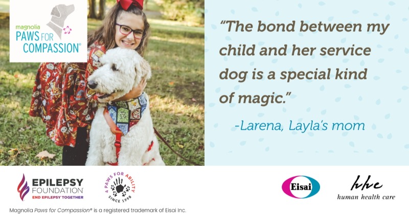 EisaiUS's tweet photo. Itโs #NationalBestFriendDay! Weโre celebrating our favorite four-legged friends. They offer joy and comfort, and can also provide assistance to those coping with illnesses. Share a pic of your pup! #pawsforcompassion @4PawsforAbility @EpilepsyFdn