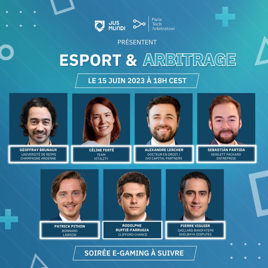 JusMundi_com's tweet photo. 🎮 Prepare to level up your knowledge of dispute resolution in the gaming world! 🌟 Join us for an exciting event to boost your understanding of eSports battles and their resolutions! ⚔️

🗣️ Event will be held in French

Reserve your spot 🎟️✨https://t.co/r5z8CnM0Qk 🎮 https://t.co/j8H7tsp0bq