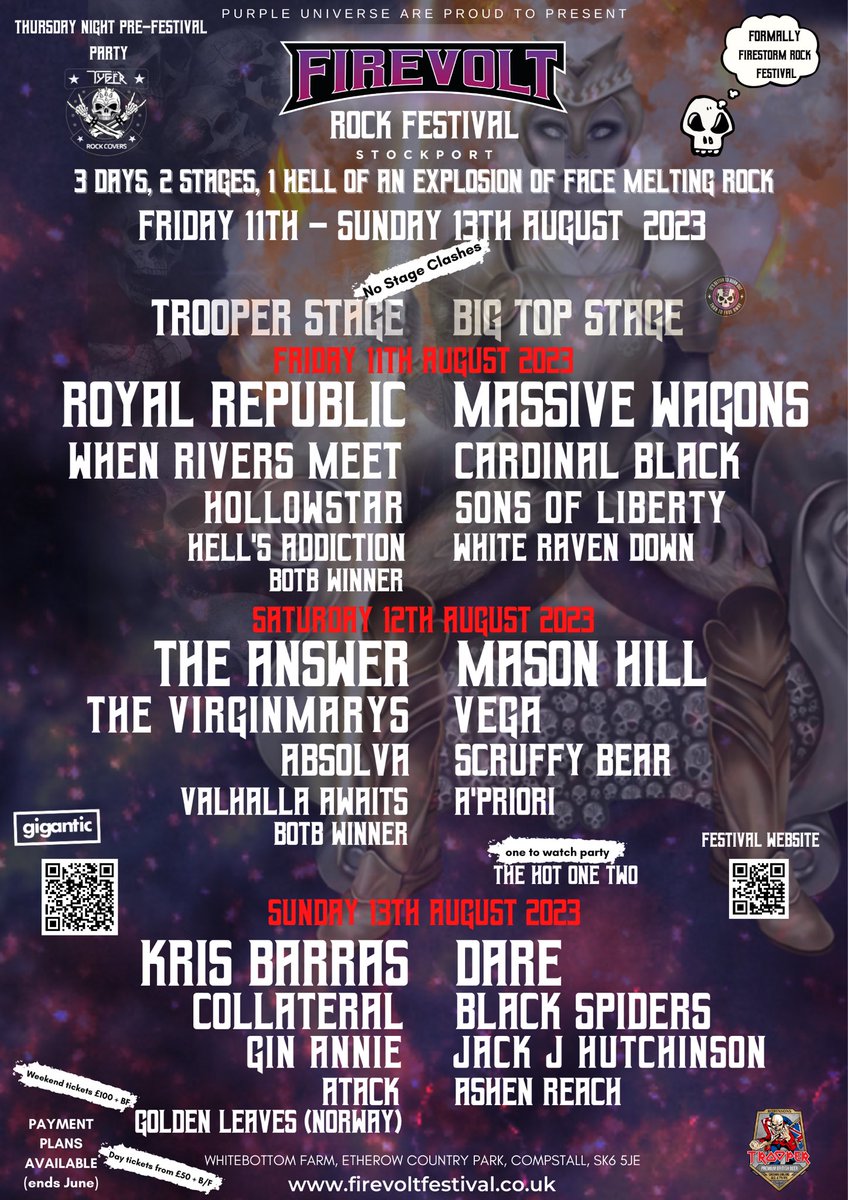 Looking forward to performing at <a href="/Firevoltrokfest/">Firevolt RockFestival</a> in August. Lots of good friends also on the lineup. It’s going to be a fantastic weekend!
Grab your tickets here: firestormmanchesterrockfestival.co.uk