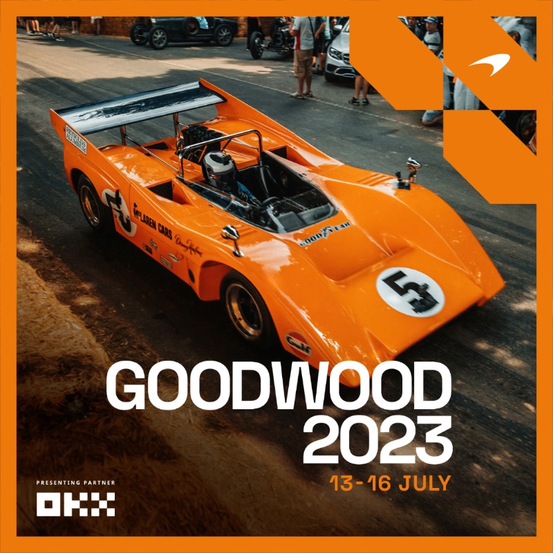 McLarenF1's tweet photo. We’re going to @fosgoodwood! With the most incredible collection yet. 😍

It's our 60th year and we’ll be celebrating with a line-up of amazing cars from our history, presented by @OKX. 🧡

#FOS