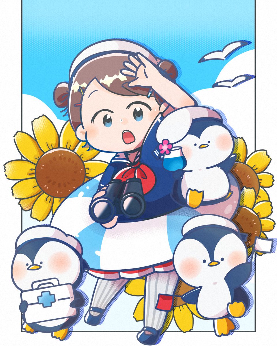 ペンペンマリーンズ🐧🌻

#illustration ＃ゆるいイラスト https://t.co/5YQQtoMmYk