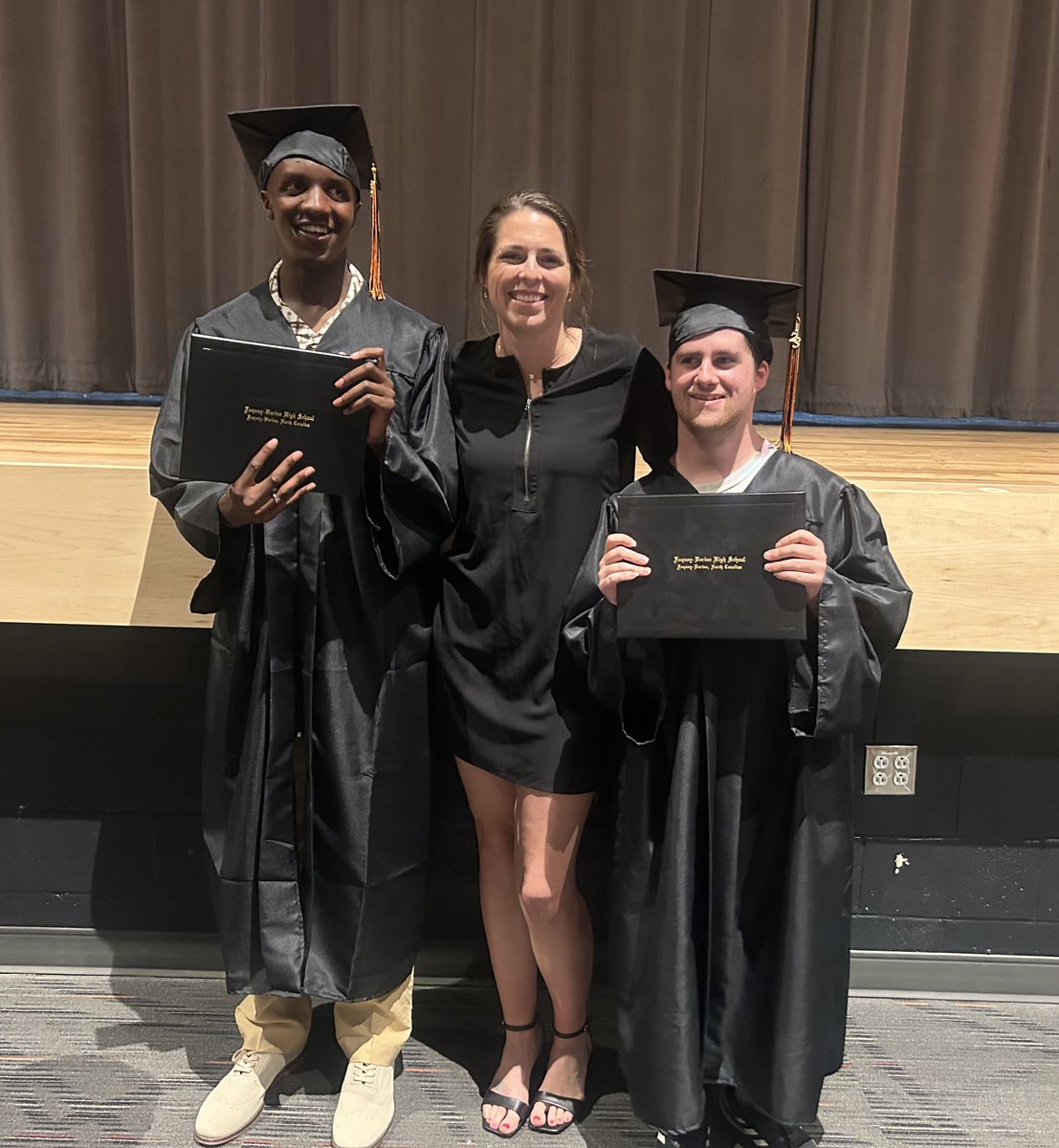 KendraYearick's tweet photo. To say I’m proud of these two, would be an understatement. These young men will forever hold a special place in my heart. They have taught me how to love unconditionally, how to never give up and how a smile can impact a person.  Once a Bengal, always a Bengal ❤️ @FuquayVarinaHS https://t.co/g0iRaq1TdX