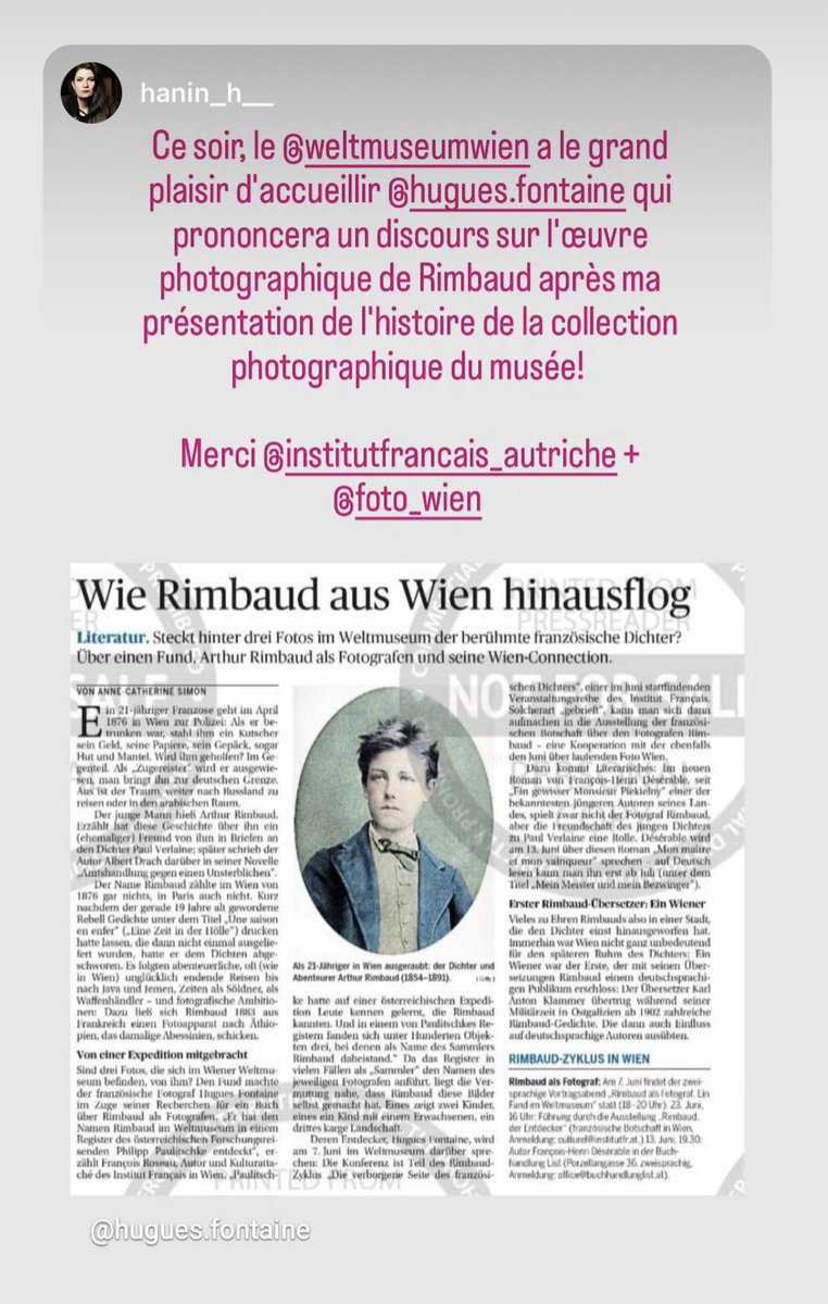 #Rimbaud #Wien #Vienna #Vienne @weltmuseumwien  @institutfrancais_autriche @foto_wien
