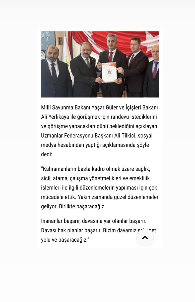 alitilkici38's tweet photo. Kahraman Uzman Çavuşların 37 yıldır süregelen başta kadro olmak üzere mağduriyetlerinin biran önce çözüme kavuşturulması elzemdir
Geçen hergünde binlerce Kahraman,Bu Milletin asil evlatları,fedakar yiğitleri onarılmayacak şekilde mağdur oluyorlar

Sayın Cumhurbaşkanımız @RTErdogan ve yeni Kabineden bizlere verilen sözlerin yerine getirilmesi ve biran önce kahramanların sorunlarına el atılmasını bekliyoruz 
Uzman Çavuşlar Haklarını alana kadar ısrarlı mücadelemiz devam edecektir

Ticari Hayat yayın yönetimi ve çalışanlarına( @ticarihayat )teşekkür ederim 

https://t.co/Z7l2ltAVOT