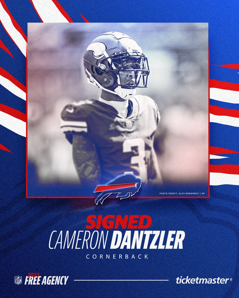 BuffaloBills's tweet image. We’ve signed CB Cameron Dantzler to a one-year deal and released CB Kyler McMichael. #BillsMafia