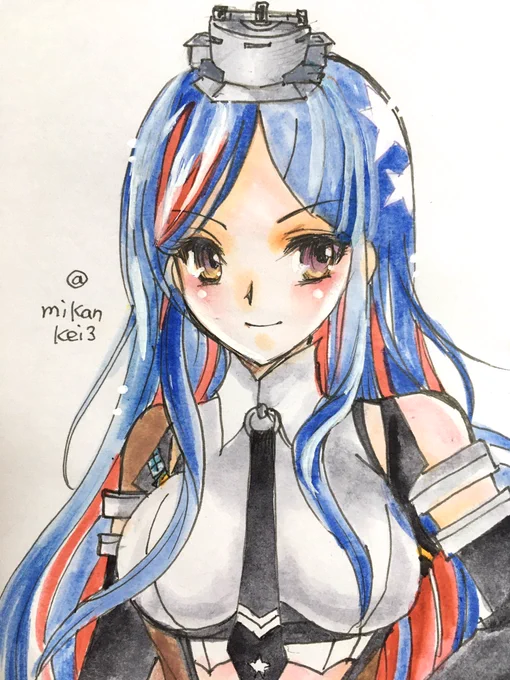 サウスダコタです 進水日おめでとう! #艦これ版深夜の真剣お絵描き60分一本勝負 #艦これ版真剣お絵描き60分一本勝負_20230607 #サウスダコタ #艦これ