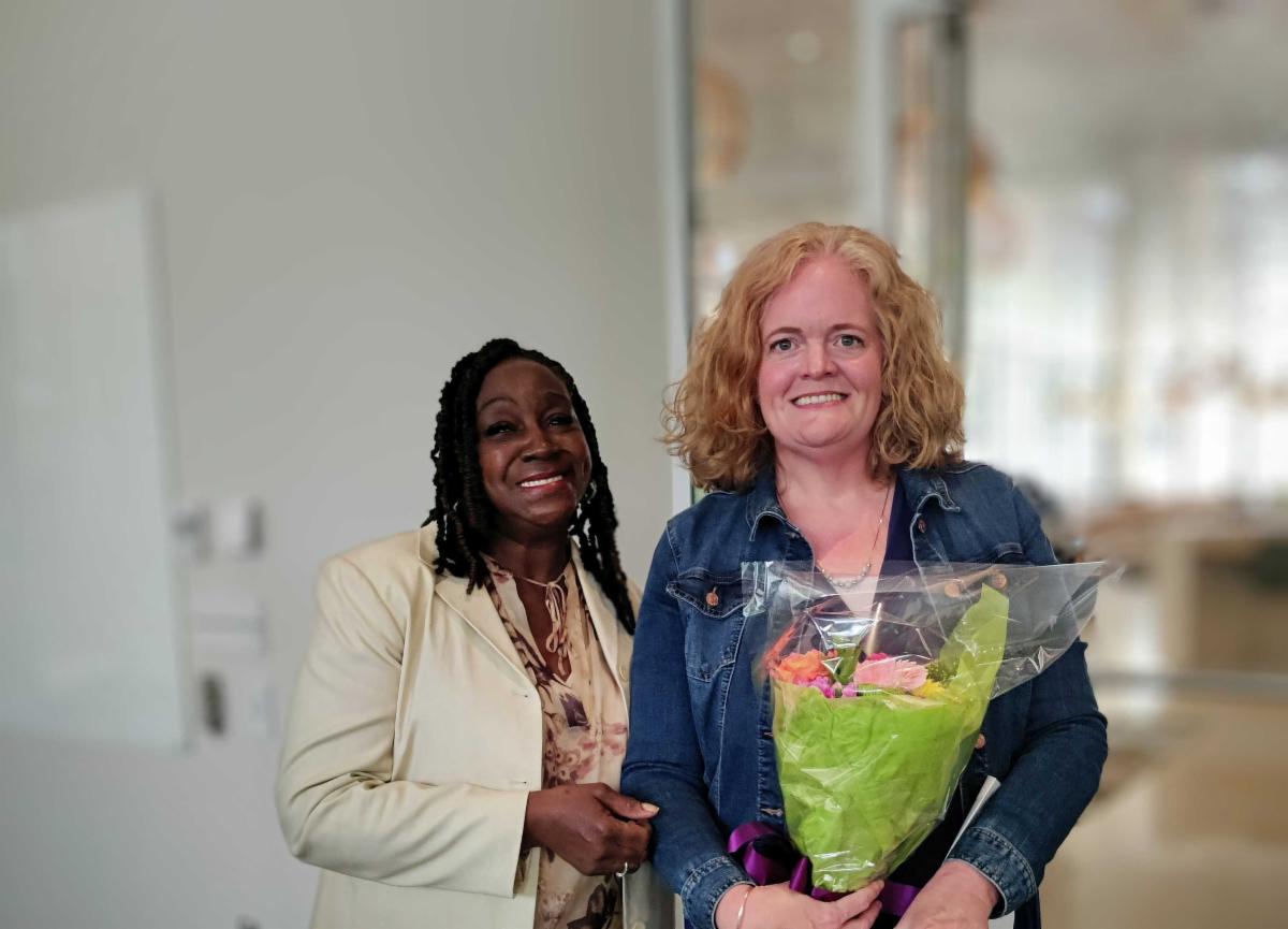 Congratulations to Mollie Williams, our Executive Director, who received an HMS Dean's Award from the Joint Committee on the Status of Women! Mollie, we appreciate how you lead our team with commitment &amp; integrity. We are grateful to work towards justice and equity alongside you!