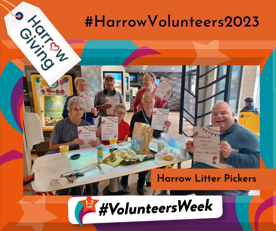 The last day of #VolunteersWeek2023 and the #HarrowVolunteers2023 photos are coming in fast! Here are some of the volunteers from the hugely valued <a href="/Harrowlitter/">Harrowlitterpickers</a> who do such a brilliant job clearing up our borough. Thank you all - we know your work is hugely appreciated!