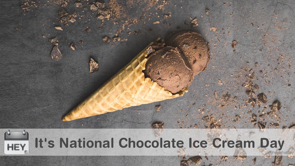 It's National Chocolate Ice Cream Day! 
#NationalChocolateIceCreamDay #ChocolateIceCreamDay #Cone