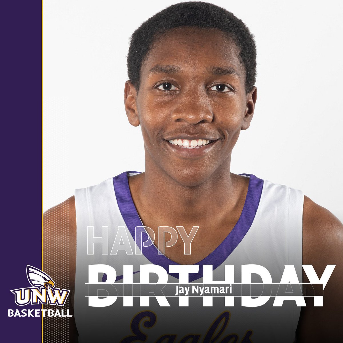 🎂🎉🎂🎉 Happy Birthday to soon-to-be sophomore guard and fan favorite because of his slam dunk contest performance, Jay Nyamari!

#WatchYourHead #CompeteWithPurpose