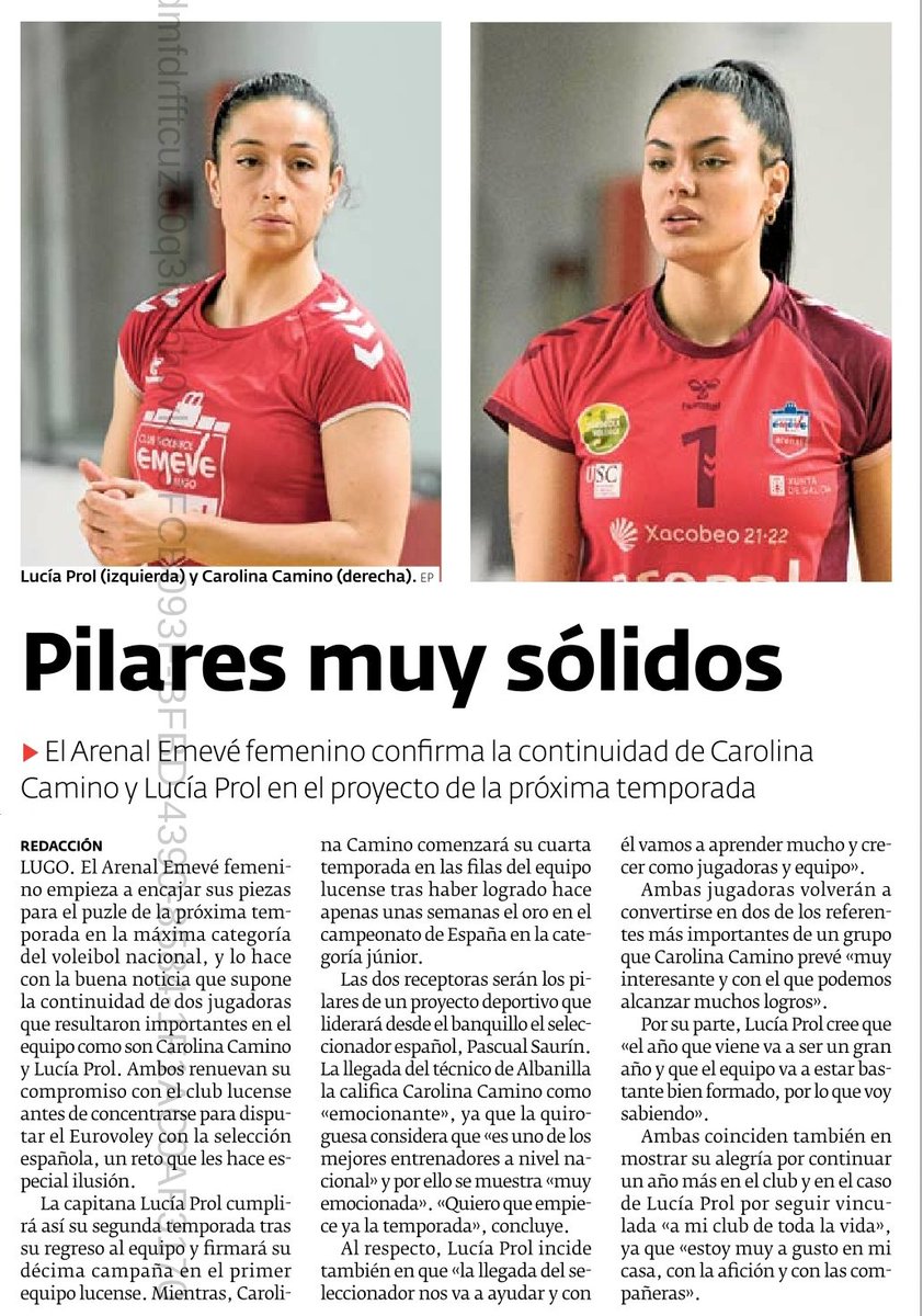 ❤🏐

Hoxe en @elprogreso_Lugo 📰

𝗔𝗥𝗘𝗡𝗔𝗟 𝗘𝗠𝗘𝗩𝗘 𝟰.𝟬
𝗩𝗜𝗩𝗘𝗢 𝗖𝗢𝗡 𝗡𝗢𝗦 ‼️
❤💙🏐💪

#arenal #voley #lugo #voleibol #volleyball  #volei #galiciasaudable #abanca #fundaciondeportegalego #policanteira #loitadoras  #VoleyArenalEmeve #LugoédeSuperliga