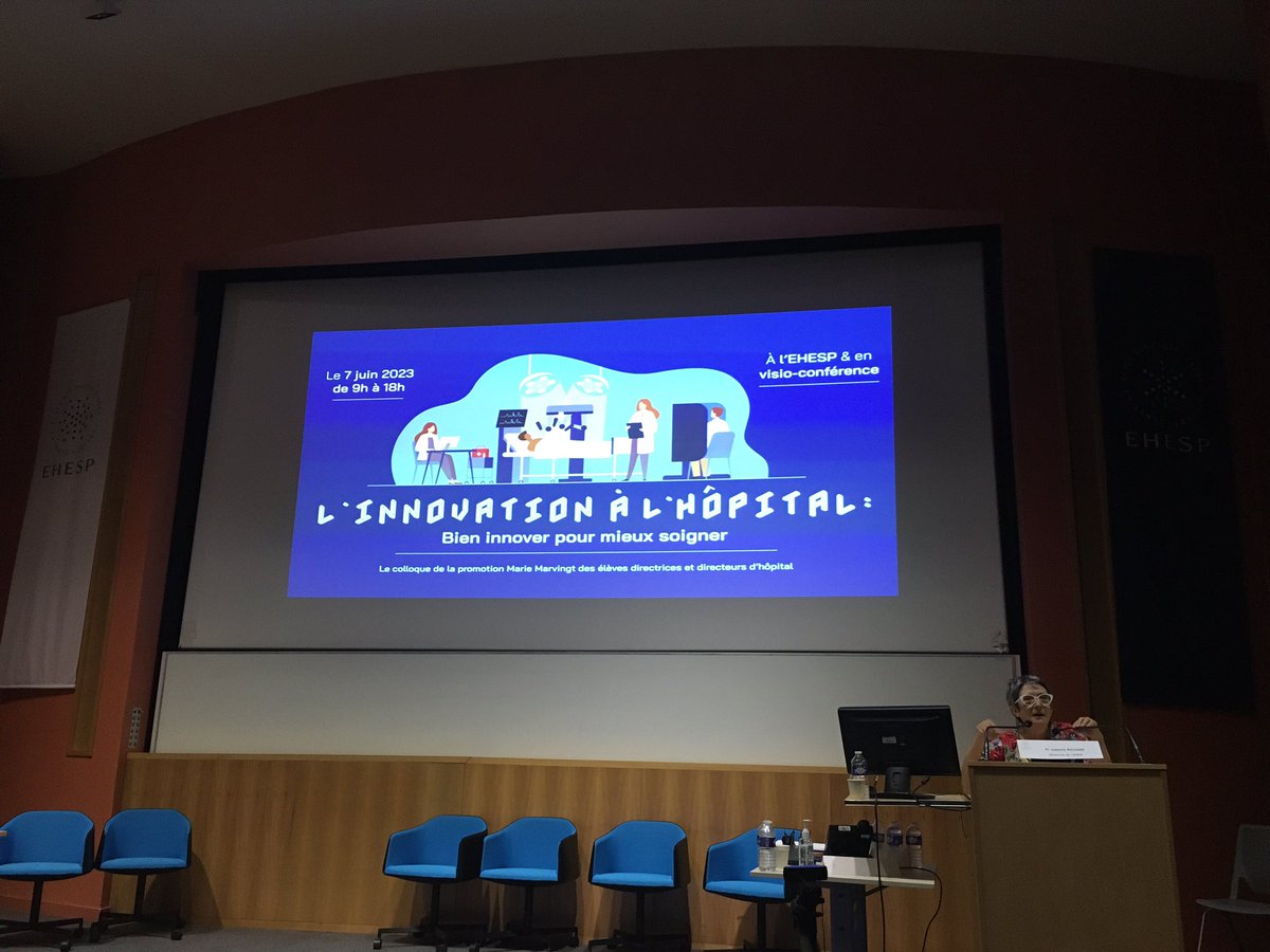 M_Chapelle's tweet photo. Clôture du très réussi colloque sur L’Innovation à l’hôpital des @EDH_MarieMar20 par Isabelle Richard. https://t.co/kn0HX4yHct