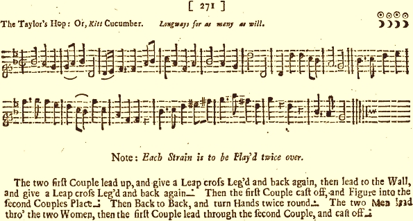 Apparently the 1st Wednesday in June is National Tailors Day, so this dance seems appropriatefor today.
The Taylor's Hop (or Kitt Cucumber)
From the Dancing Master, 1718
#otd #onthisday #onthisdayinhistory #earlydance #historicaldance #earlymusic #nationaltailorsday #18thCentury