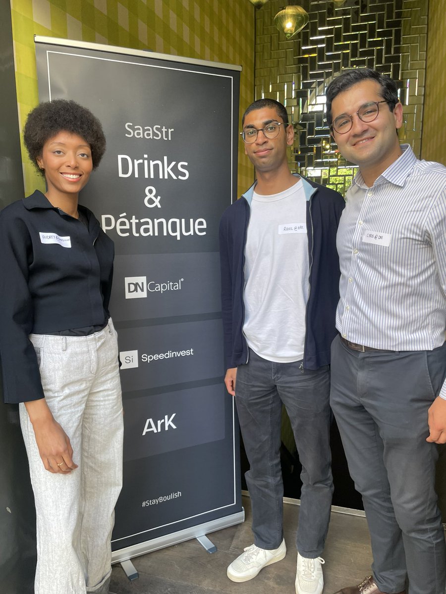 Great start to <a href="/saastr/">SaaStr</a> with some drinks and pétanque! Thank you to our sponsor <a href="/rahilp121/">Rahil</a> @ArkKapital and everyone that joined us!  #stayboulish 

<a href="/speedinvest/">Speedinvest</a> @cyrushessabi @dncapital