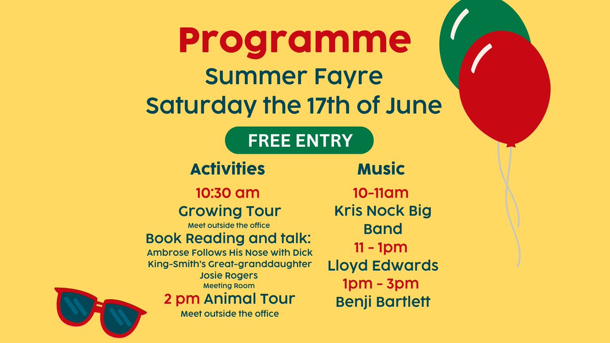 BathCityFarm's tweet photo. Join us at Bath City Farm on the 17th of June for a fun-filled day to kickstart the Sumer season!

#BathCityFarm #farmlifebestlife #summertime #thingstodoinbath #familyfun #community #whatsoninbath #communityevent #visitbath https://t.co/66vQtlhkWt